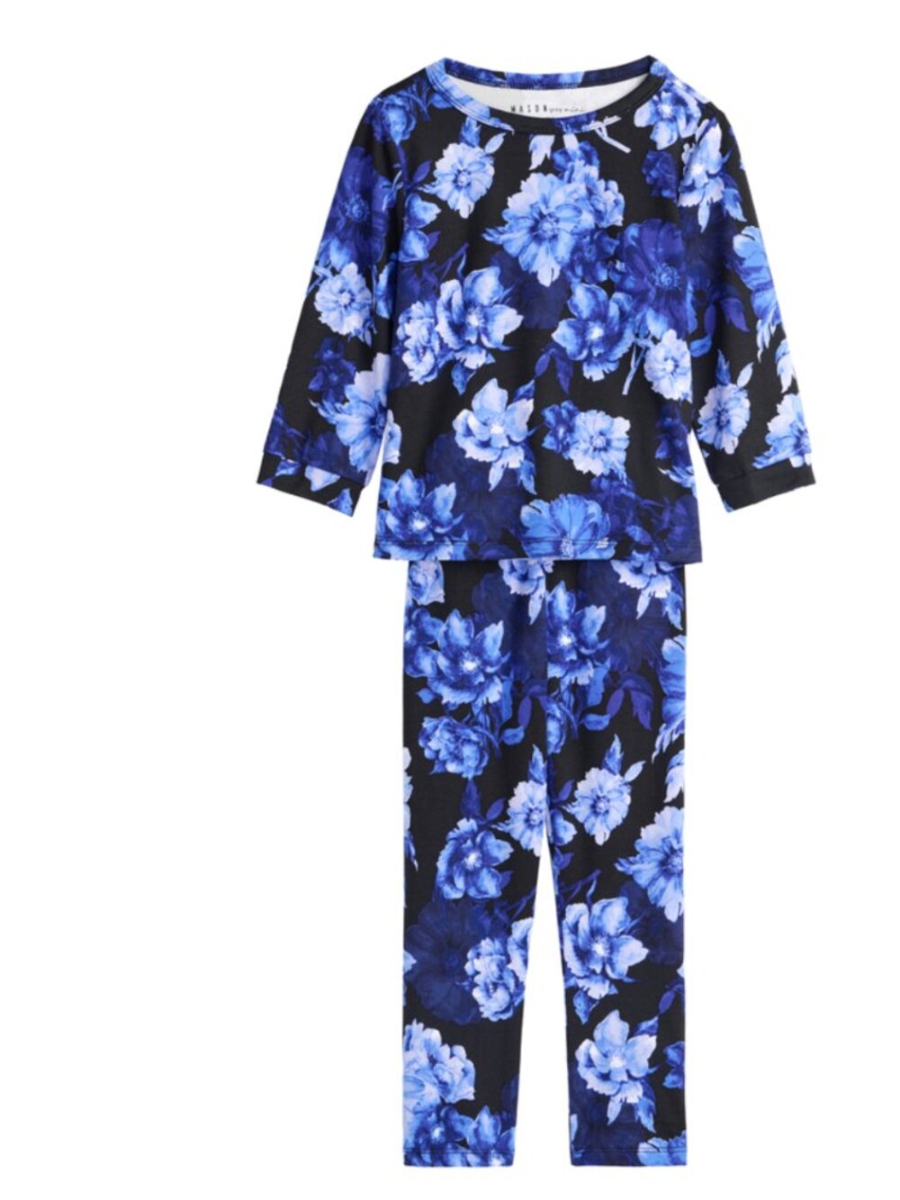 Alice and Olivia X MasonGrey Girl's Blue Floral Hunter Pajama Set, Size 5
